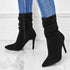 Pointed Toe Stiletto Heel Ankle Boots For Women Side Zipper Shoes - ROUTINE FASHION